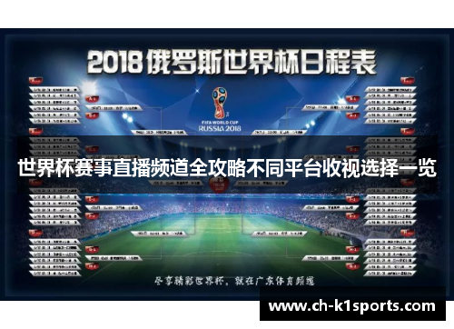 世界杯赛事直播频道全攻略不同平台收视选择一览